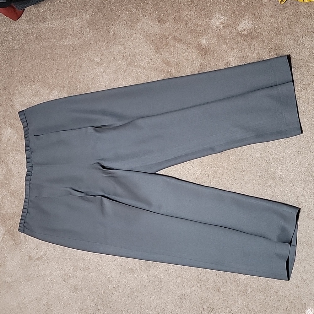 Pendleton Gray Wide-Leg Crop Trousers